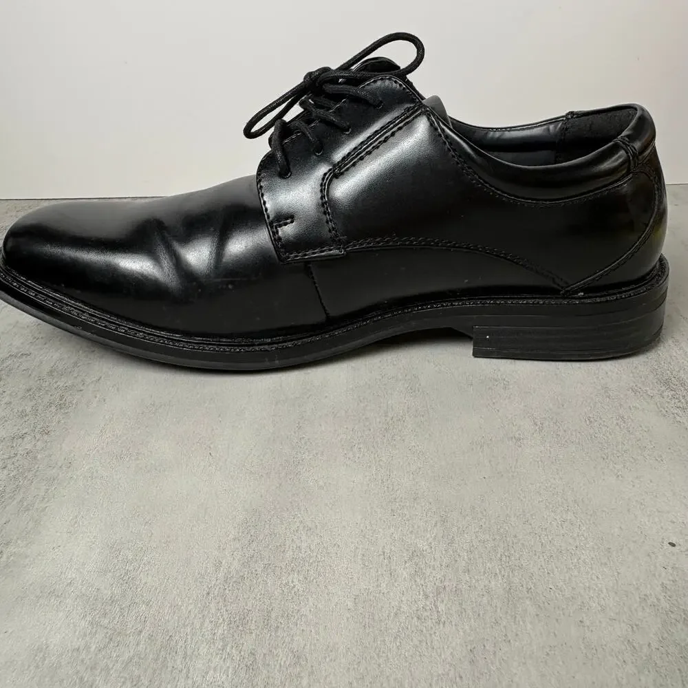 Dockers Men’s Black Leather Dress Shoes Lace Up Oxford Size 9.5W Wide